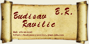 Budisav Ravilić vizit kartica